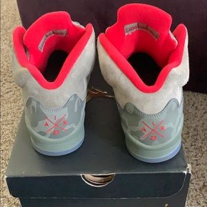 Grey and Red Jordans